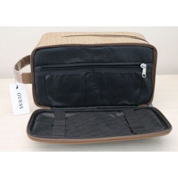 GUESS V7200082 Mocha Junction Travel Overnight Toiletry Cosmetic Case Bag $148 - Picture 5 of 11